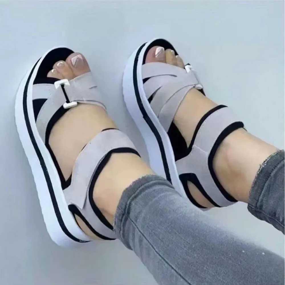 Wedges Summer Woman Platform Fashion Fish Mouth Rome Sandals Black Women Shoes Ddmysaturn_desvips.com