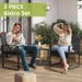 Murago Outdoor 3-Piece Wicker Bistro Set Patio Conversation Set_desvips.com
