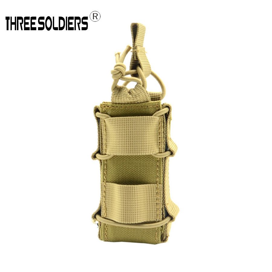 Tactical MOLLE 9MM Single Magazine Pouch – Universal Utility Pouch For Flashlights, Tools & Outdoor Gear – Durable Nylon With Elastic Retention_desvips.com