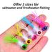 Lead Head Big Eye Jig Feather Fly Fishing Lure Hooks 5 Pieces/Pack_desvips.com