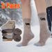 5 Pairs New Warm Winter Women Solid Super Thick Men Merino Wool Socks Snow Outdoor Terry Sock Size 36-42_desvips.com