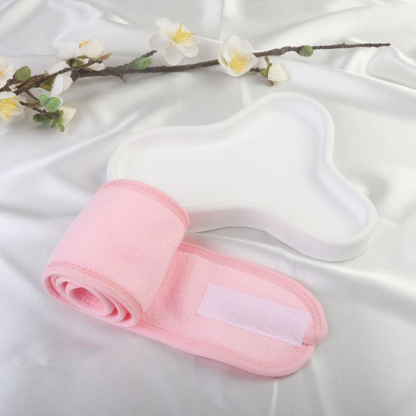 European And American Double-layered Edge Wash Face With Velcro, Sports Yoga Hairband, Simple Solid Color Makeup Removal_desvips.com