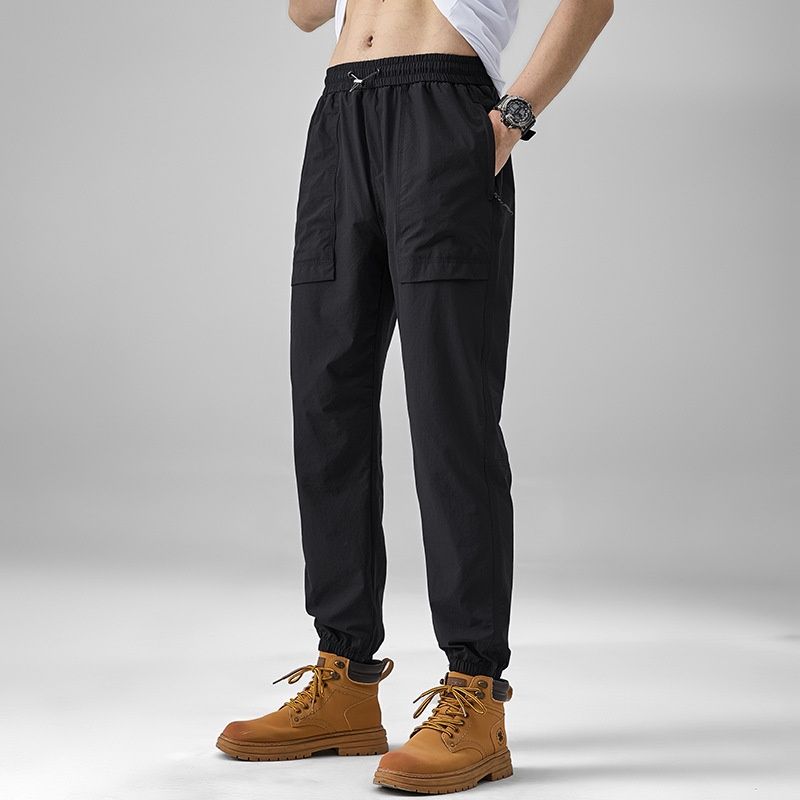 001 Men's Autumn Winter New Loose Jogger Sports Casual Pants Couple Outdoor Fleece Windproof Warm Trousers_desvips.com