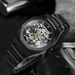 Forsining Silver Automatic Watch Men 3D Diamond Dial Irregular Tourbillon Skeleton Mechanical Wristwatches Luminous_desvips.com