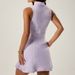 Slim Fit Half Zip Collar Athletic Dress, Women Sleeveless Quick Dry Tennis Skort With Built-in Shorts Hidden Pocket For Sports Daily Wear_desvips.com