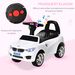 Porteur Enfants Voiture, Véhicule À Pousser Avec Coffre À Jouets, Klaxon, Phares Et Musique, 63,5 X 28 X 36 Cm, Blanc_desvips.com