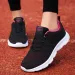 Black Non Slip Women's Fashion Lightweight Running Sneakers Breathable Casual Travel Comfortable Shoes For Work_desvips.com