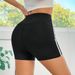 New Fashion Simple Style Sports Casual Pants Tight Color-Block Design Sense Fiess High-Waisted Shorts_desvips.com