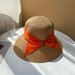 New Women's With UV Protection, Korean Style, Large Brim Beach Hat, Foldable Vintage Sun Protection Straw Hat_desvips.com