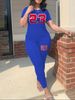 Women's Clothing standard code fat woman spring and summer women's printing personality leisure two piece suit_desvips.com
