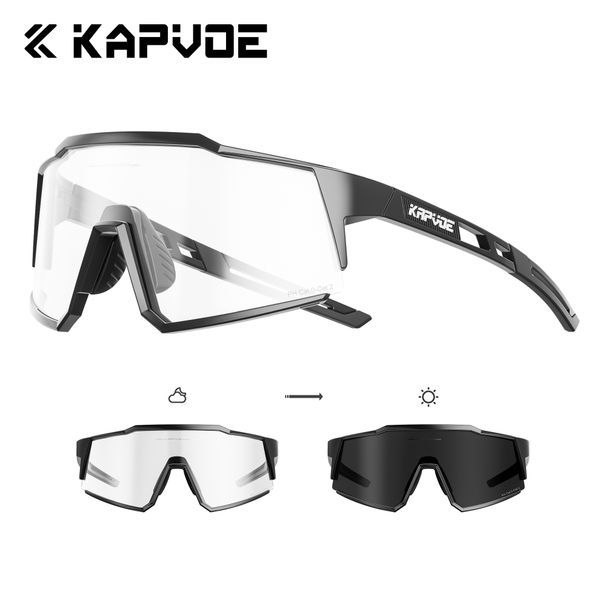 Kapvoe Photochromic Cycling Hiking Eyewear UV400 MTB Mountain Bike Bicycle Climbing Sunglasses Men Women Sports Glasses_desvips.com