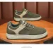Seasons Men New Breathable Canvas Korean Version Versatile White Casual Board Shoes Green Free Shipping_desvips.com