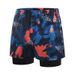 New Quick-Dry Double-Layer Anti-Embarrassment Plus Size Loose Fit Printed Adult Swim Trunks Professional Men's Swimwear_desvips.com