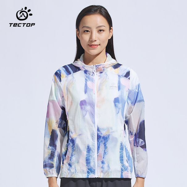 Tectop Outdoor Summer New Arrival Quick-Drying Sun Protection Clothing Men And Women Geometric Print Light & Fashionable_desvips.com