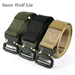 Tactical Belt With Snake Buckle – Adjustable Camo Belt For Men & Women (Green/Khaki/Black, 125cm Length)_desvips.com