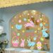 Easter Atmosphere Decoration Glass Door Electrostatic Egg And Rabbit Wall Stickers, Window Decals_desvips.com