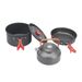 Outdoor 2-3 Person With Teapot Combination Hard Oxidized Aluminum Portable Camping Pot Set_desvips.com
