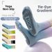 Gradient Color Cooling Yoga Socks For Spring And Autumn Mid Calf Length Colorful Anti-Slip Silicone Sole Comfortable And Durable Fitness Socks_desvips.com