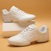 Women's White Cheerleading Shoes, Professional Breathable Dance Sneakers For Girls, Lightweight Aerobics Training_desvips.com