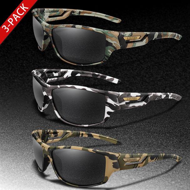 3 PACKS Classic Luxury Polarized Sunglasses Sports Vintage Camouflag Men Women Fashion Fishing Driving Travel Male Eyewear UV400_desvips.com