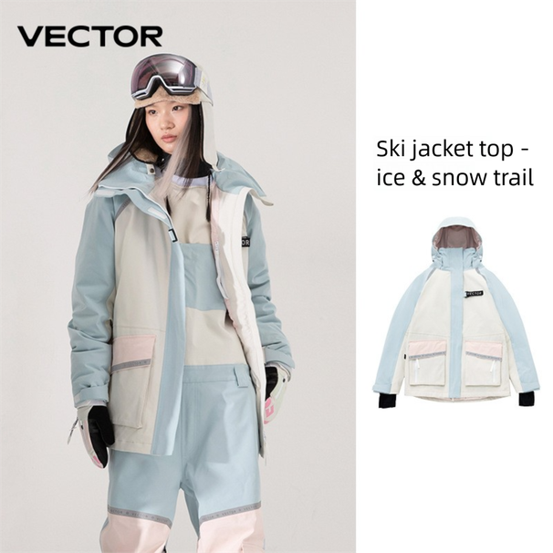 VECTOR Ski Suit Unisex Loose Warm Windproof Waterproof Jacket Abrasion Resistant Snowboard_desvips.com