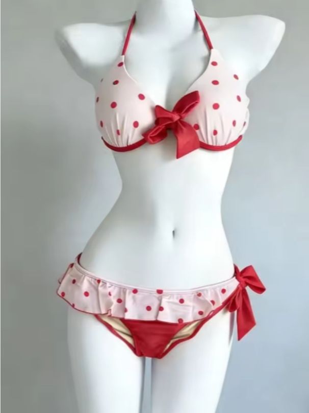 Fairy Sweet High Waist 4-Piece Split Bikini Set For Women 2026 - Print Trendy Swimwear Chic Beach Vacation Summer Party_desvips.com