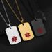 Customized Hot-selling Medical Symbol Snake Staff Dog Tag Gold Pendant Titanium Steel Necklace Hip-hop Personalized_desvips.com
