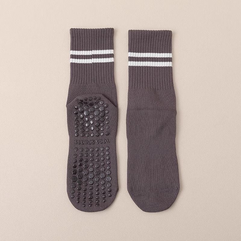 Non Slip Yoga Socks For Women Professional Pilates Socks New Style Spring Summer Mid Calf Socks_desvips.com