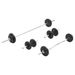 Versatile Barbell & Dumbbell Set - Chrome-Plated Steel Bars With PE Coated Weight Plates - Multiple Workout Options - Black_desvips.com