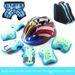 Children's Glow In The Dark Fluorescent Protective Gear Set For Boys And Girls Roller Skating Skateboard Knee Pads Bicycle Balance Bike Helmet_desvips.com