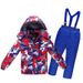 PeakGo PeakGo Children's Suit Set Boys Girls Windproof Waterproof Thickened Warm Outdoor Cotton Jacket And Pants Ski Shirt_desvips.com
