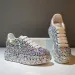 embroidered canvas white sneakers 2025 new colorblock thicksoled laceup roundtoe women's shoes_desvips.com
