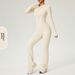 Cross-Border Quick-Dry Ultra-Light Black Jumpsuit Yoga Fitness Sports One-Piece Flared Pants White Bodysuit_desvips.com
