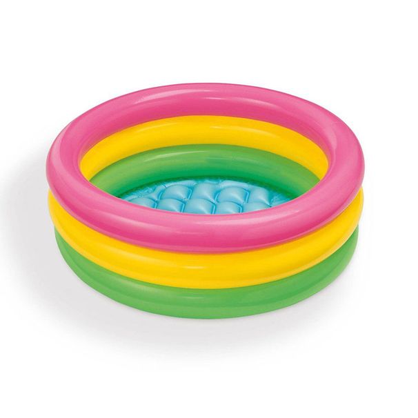 Fluorescent Three Or Four Ring Inflatable Swimming Pool, Baby Wading Pool, Infant Bathing Tub, Inflatable Pool_desvips.com