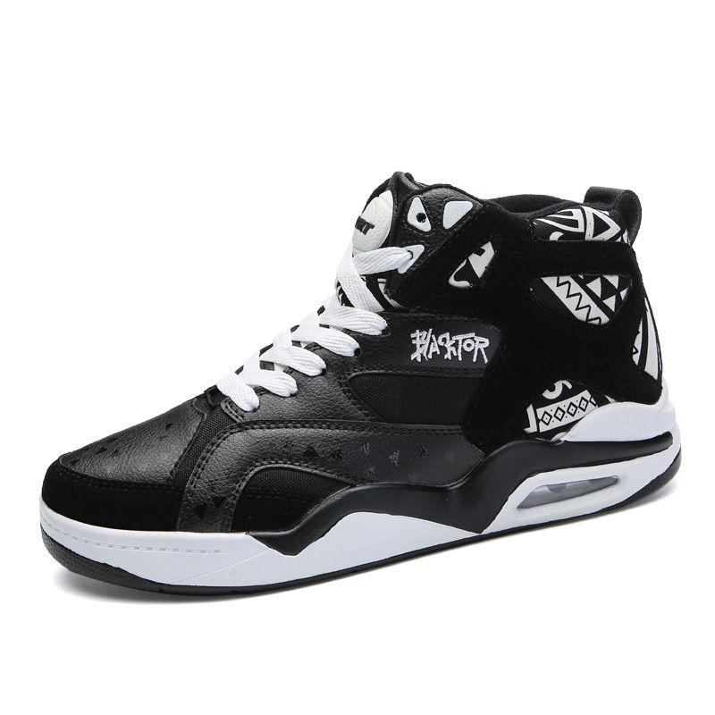 Men Breathable Sneakers High-Top Basketball Lace-Up Athletic Fashion Tourist Sports Shoes_desvips.com