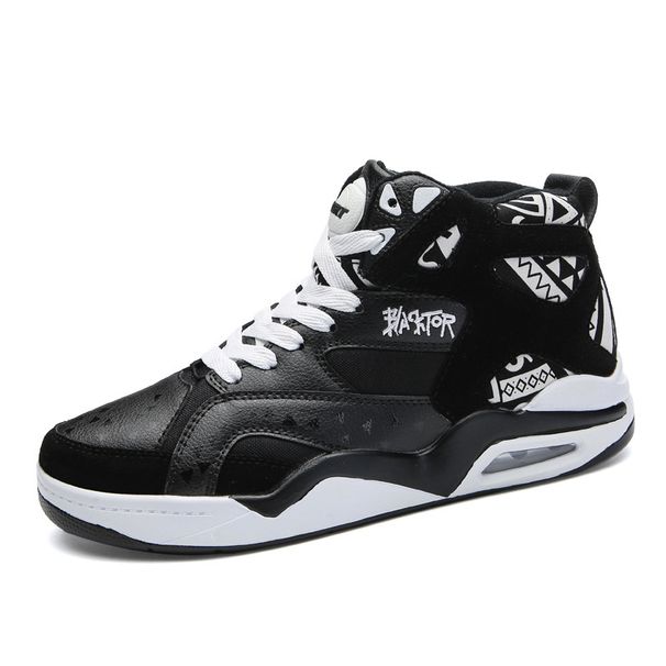 Men Breathable Sneakers High-Top Basketball Lace-Up Athletic Fashion Tourist Sports Shoes_desvips.com