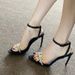 Women's fashion word with French pointy thin heels fashion all matching high heels sandals_desvips.com