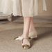 Genuine leather Mary Jane women's shoes 2024 summer new style small fragrance style color matching low heel single shoes female mage shallow mouth _desvips.com