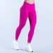 Women's Yoga Pants – Cross-Waist Ruffle Hem Running Tights, High-Stretch Breathable Fabric, Seamless Comfort For Gym, Pilates & Lounge_desvips.com