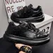 Retro Monogram Chunky Sneakers Men's Leather Platform Casual High End Ultra Light Thin Soft Sole Outdoor Hiking Travel_desvips.com