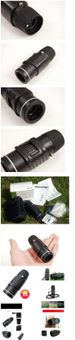 Ultra Compact 7*18 Monocular Mini Finger Dial Zoom Blue Film Magnification High Clarity Pocket Telescope_desvips.com
