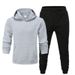 Men's Clothing men's casual sports fitness solid color sweatshirt suit hooded sweatshirt_desvips.com