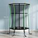Trampolino Elastico Per Bambini 3-10 Anni Con Ingresso A Cerniera E Pali Imbottiti, 122x111x190 Cm, Verde_desvips.com
