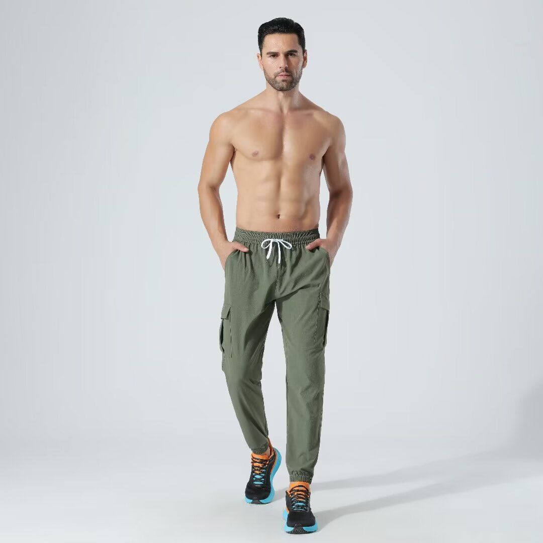 Men's Clothing Casual Straight Overalls Quick-Drying Sports Running Fitness Outdoor Cycling Pants Breathable Loose Sweatpants_desvips.com