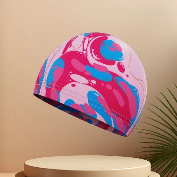 Printed New Style Adult Unisex Swimming Cap Men's Non-Tight Comfortable High Elasticity Student Breathable Big Child_desvips.com