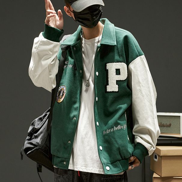 Autumn Baseball Jacket For Men, Loose Fit, European And American Trendy Brand, Stylish Cardigan Sweatshirt, Street-style_desvips.com