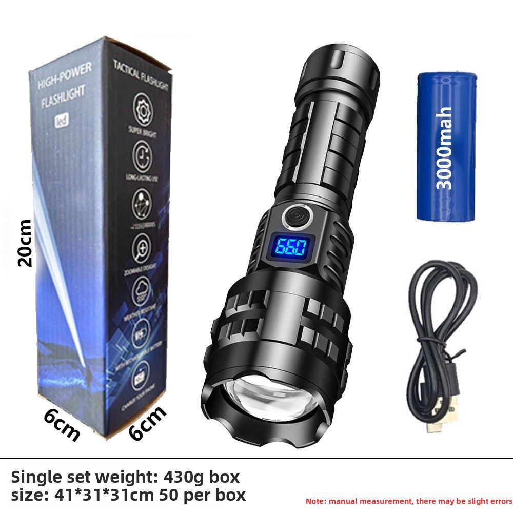 Hot-Selling Self-Defense LED High-Briness Type-C Rechargeable Home And Outdoor Special Digital Display_desvips.com